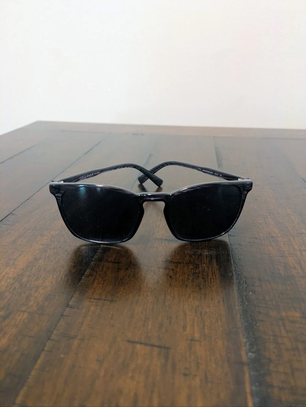 Cole Haan Polarized Square Sunglasses Smoke Horn (54-18-140)